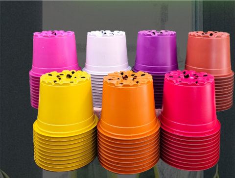 MACETEROS PLÁSTICOS (Redondo, blando, colores)